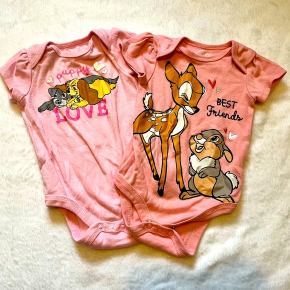 Disney Other - 5/$15 Kids - Bundle of two Disney animal onesies